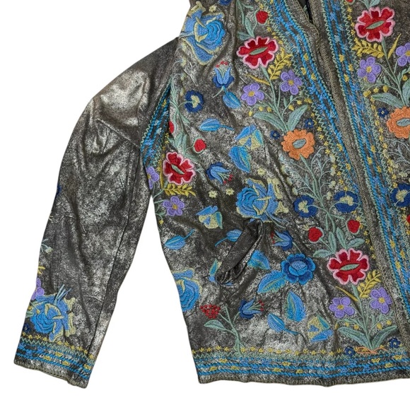 Johnny Was Biya Zaza Metallic Hoodie/Jacket NWT extremely rare - Picture 8 of 16